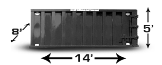 15 Yard Dumpster roll-off container rental